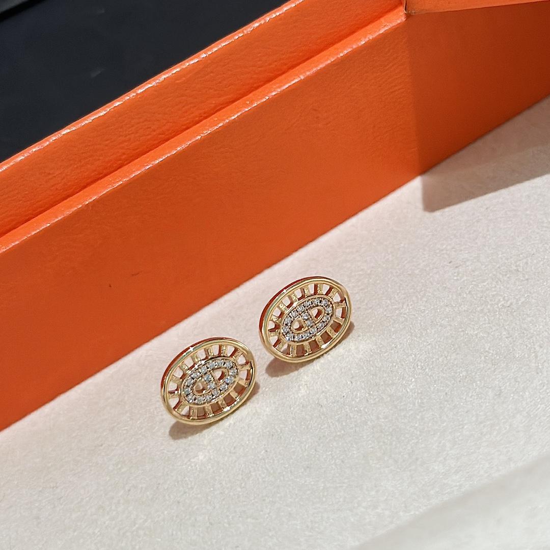 Hermes Chaine D'ancre Divine Stud Earrings - PerfectKickZ