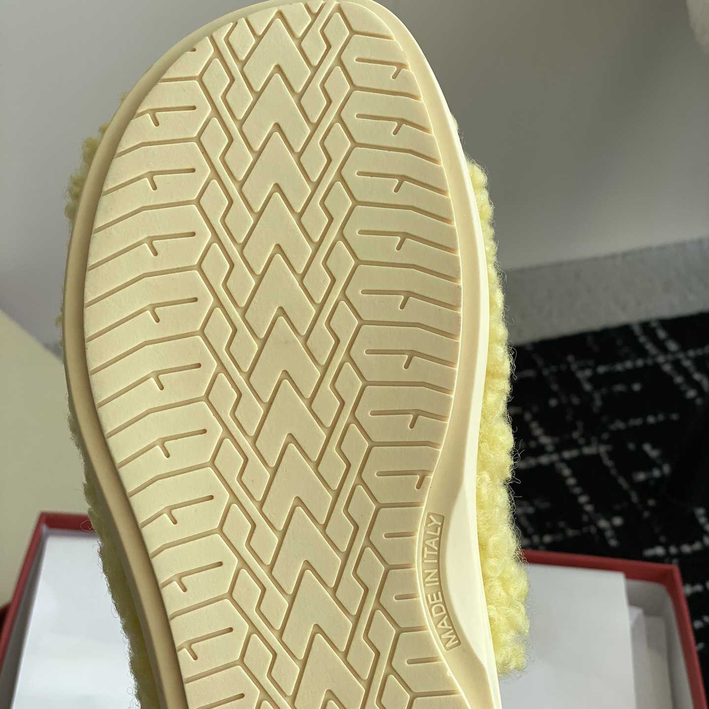 Marni Light Yellow Shearling Sabot - PerfectKickZ