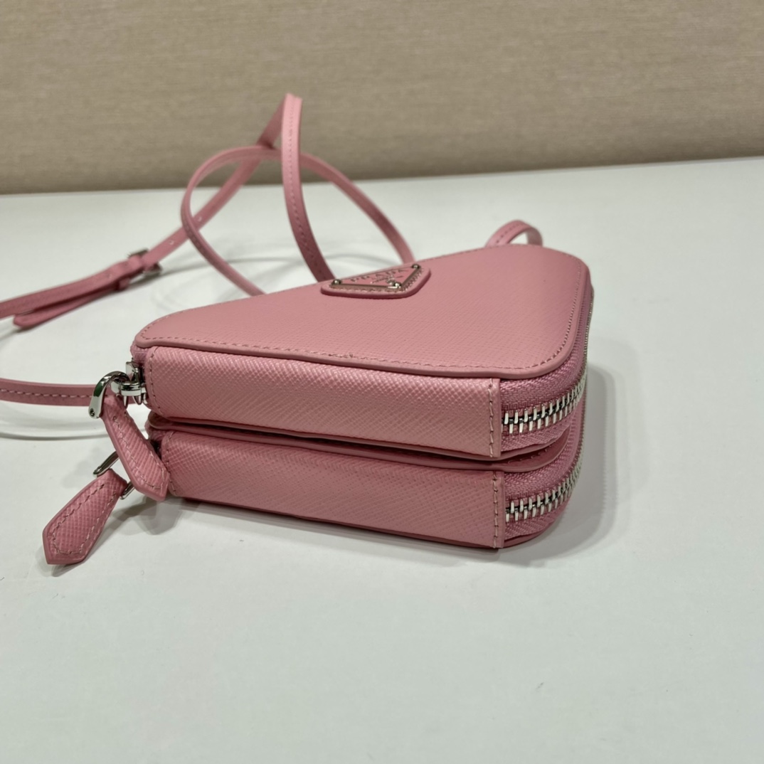 Prada Saffiano Leather Mini Pouch - PerfectKickZ