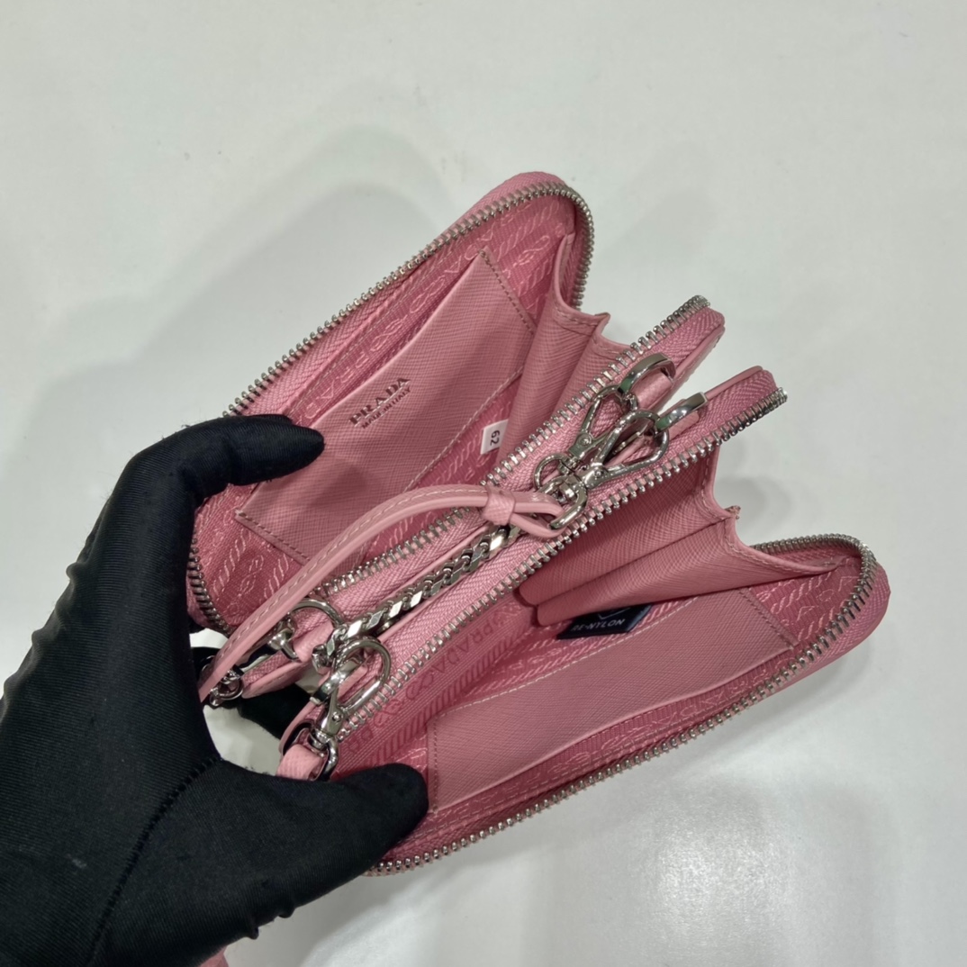 Prada Saffiano Leather Mini Pouch - PerfectKickZ