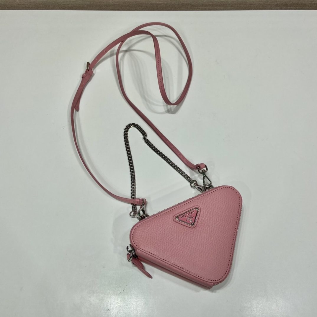 Prada Saffiano Leather Mini Pouch - PerfectKickZ