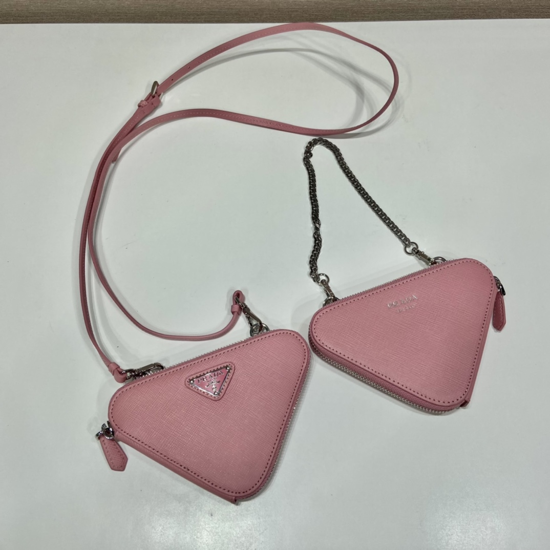 Prada Saffiano Leather Mini Pouch - PerfectKickZ