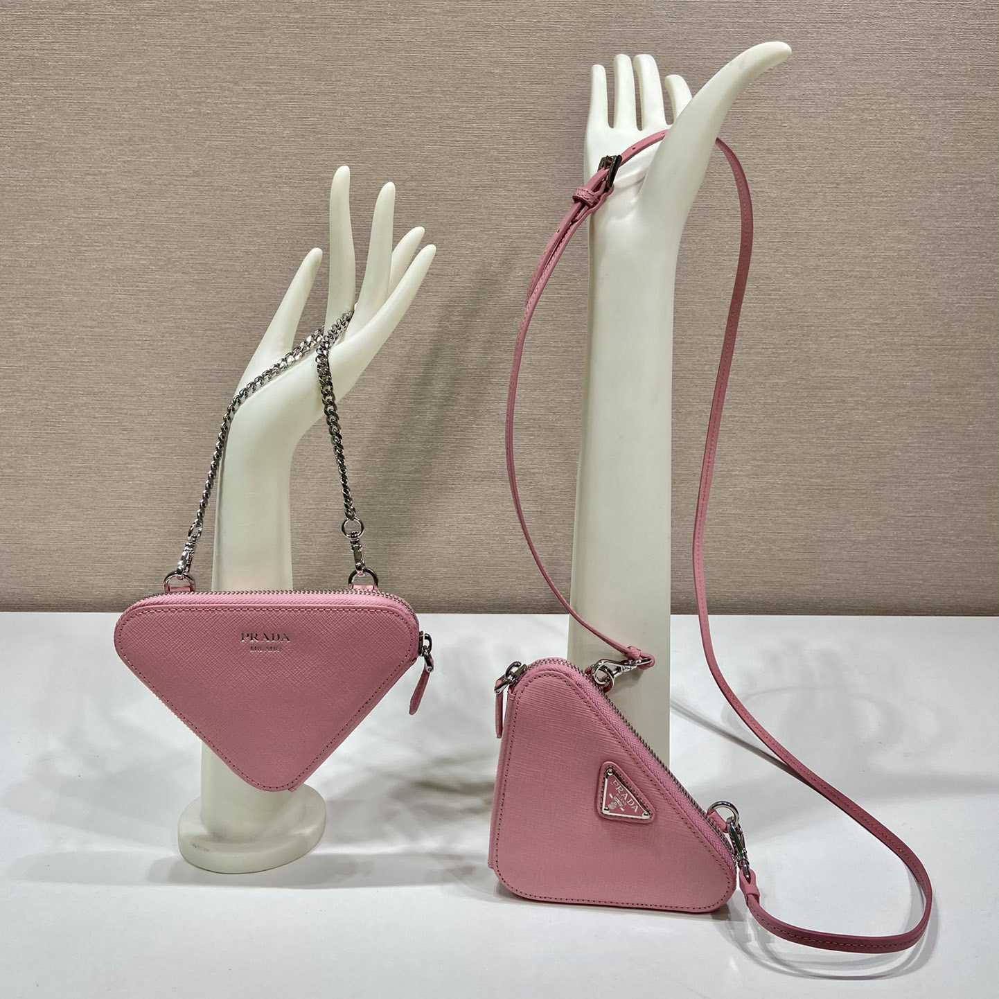 Prada Saffiano Leather Mini Pouch - PerfectKickZ