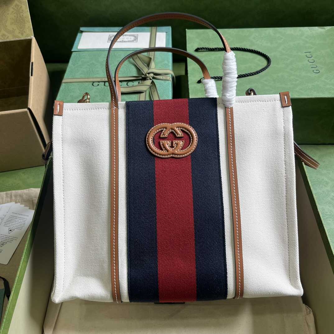 Gucci Small Interlocking G Tote Bag (30x 25x 15cm) - PerfectKickZ