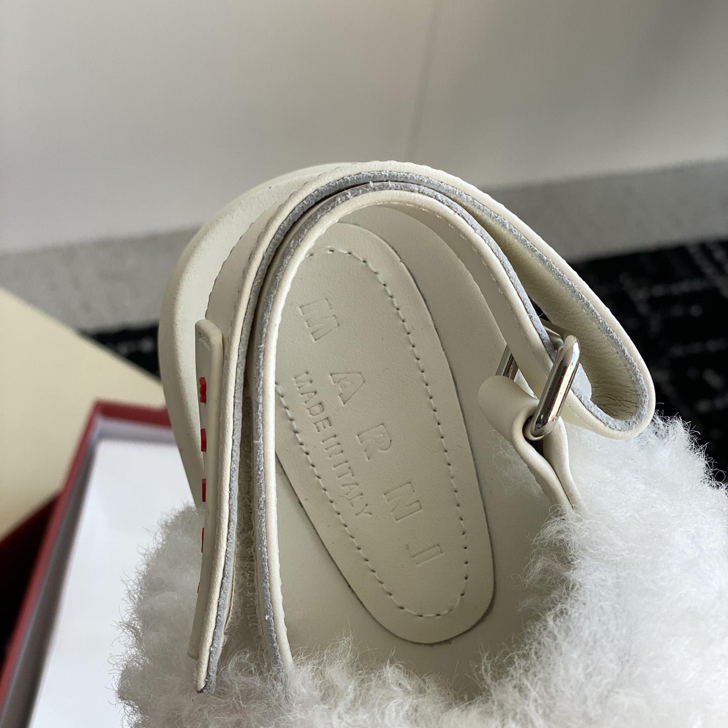 Marni White Shearling Sabot - PerfectKickZ