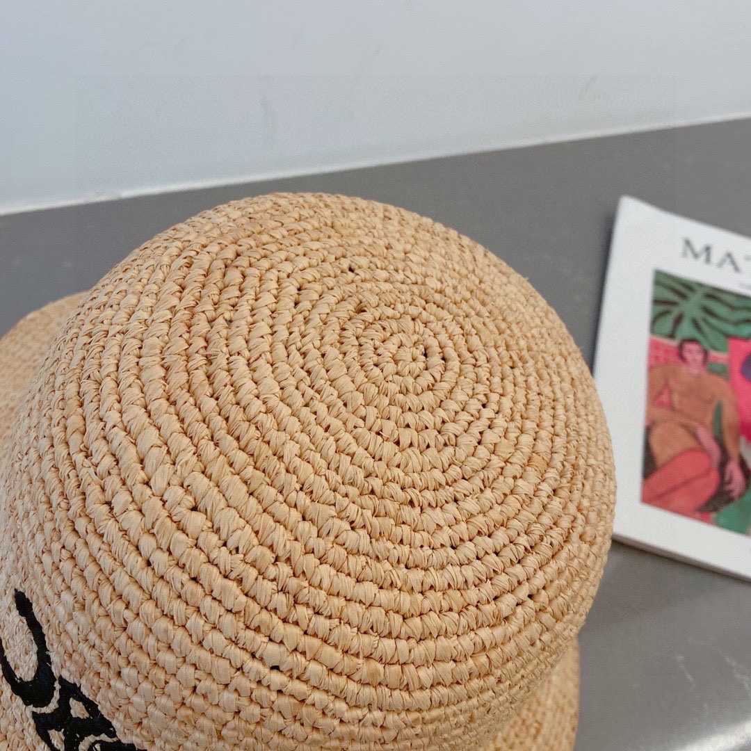 Celine Triomphe Hat In Raphia Natural / Black - PerfectKickZ