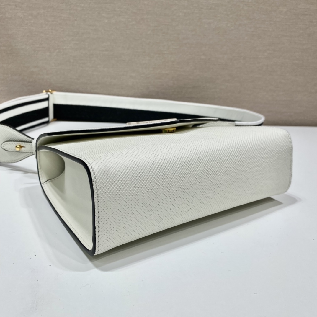 Prada Monochrome Saffiano And Leather Bag - PerfectKickZ
