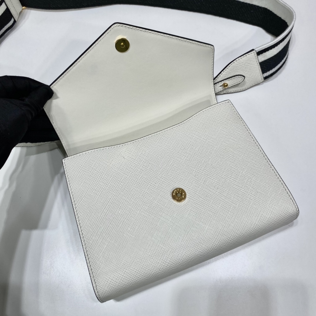 Prada Monochrome Saffiano And Leather Bag - PerfectKickZ