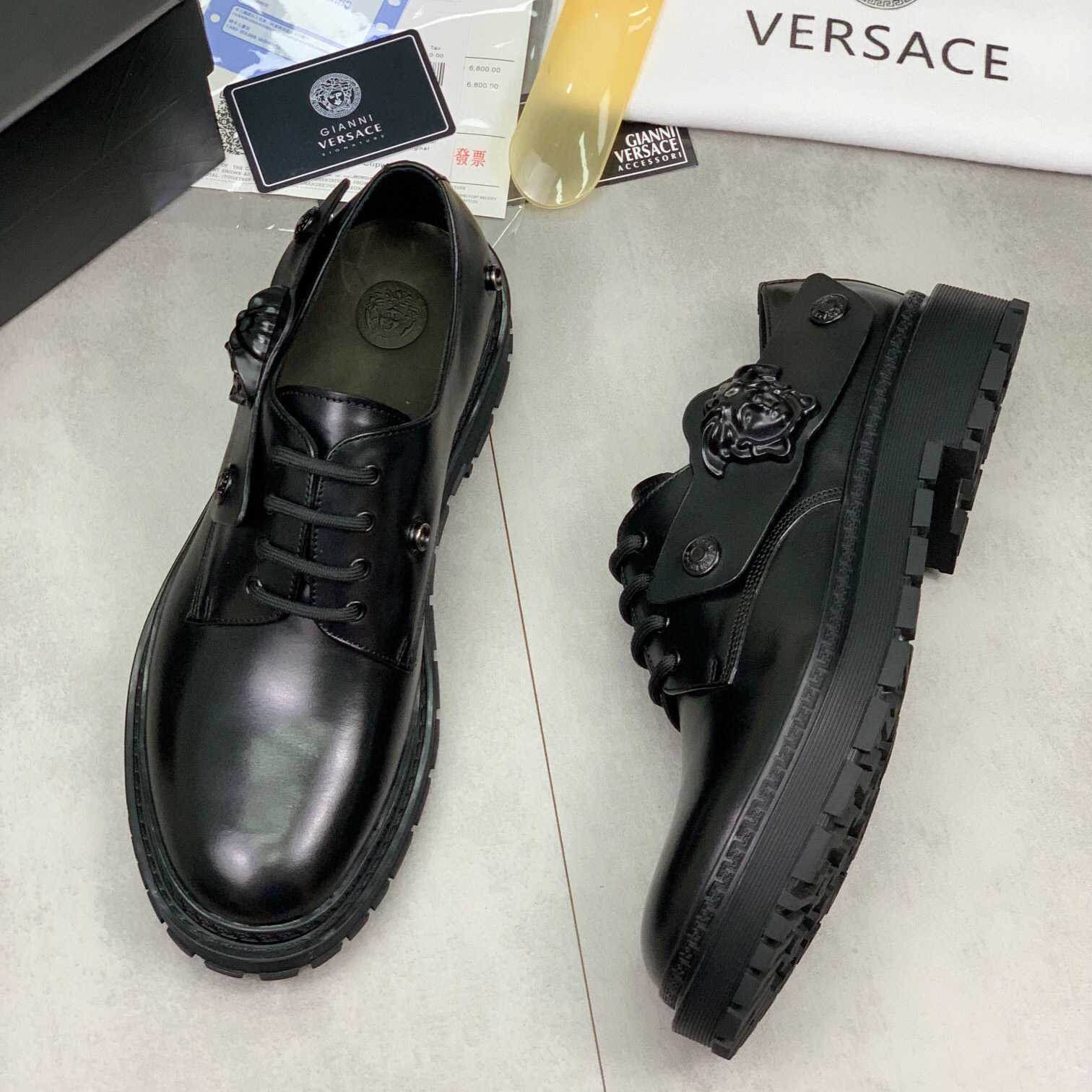 Versace Medusa Head-motif Derby Shoes - PerfectKickZ