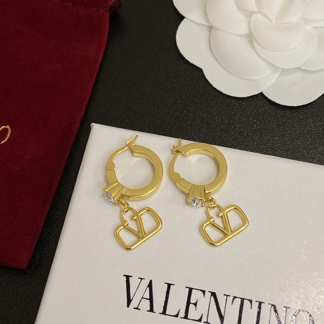 Valenti Garavani VLogo Signature Crystal Earrings - PerfectKickZ