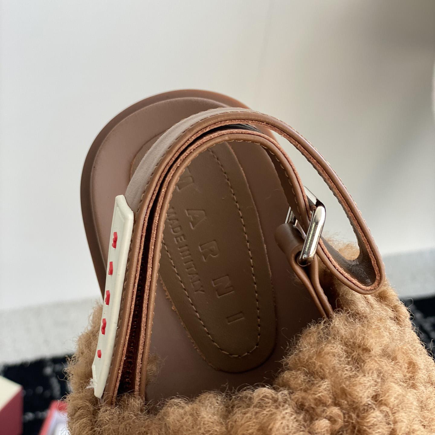 Marni Brown Shearling Sabot - PerfectKickZ