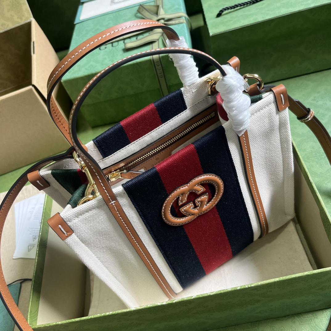 Gucci Mini Interlocking G Tote Bag (22.5x 18.5x 11cm) - PerfectKickZ