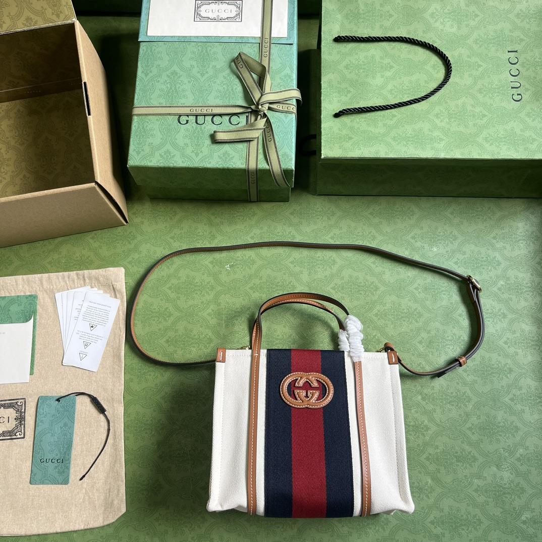 Gucci Mini Interlocking G Tote Bag (22.5x 18.5x 11cm) - PerfectKickZ