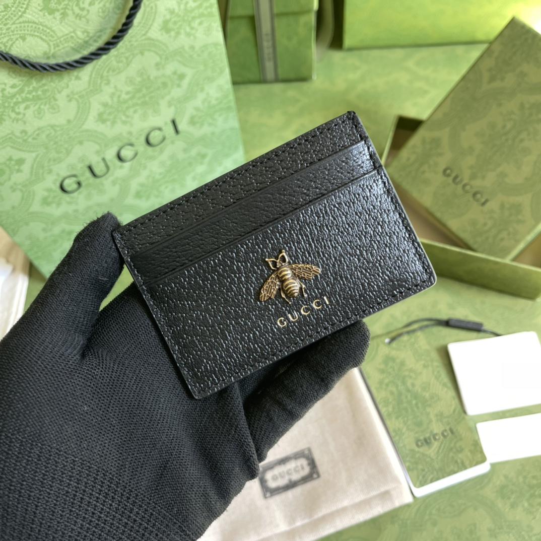 Gucci Animalier Leather Card Case (10*7cm) - PerfectKickZ