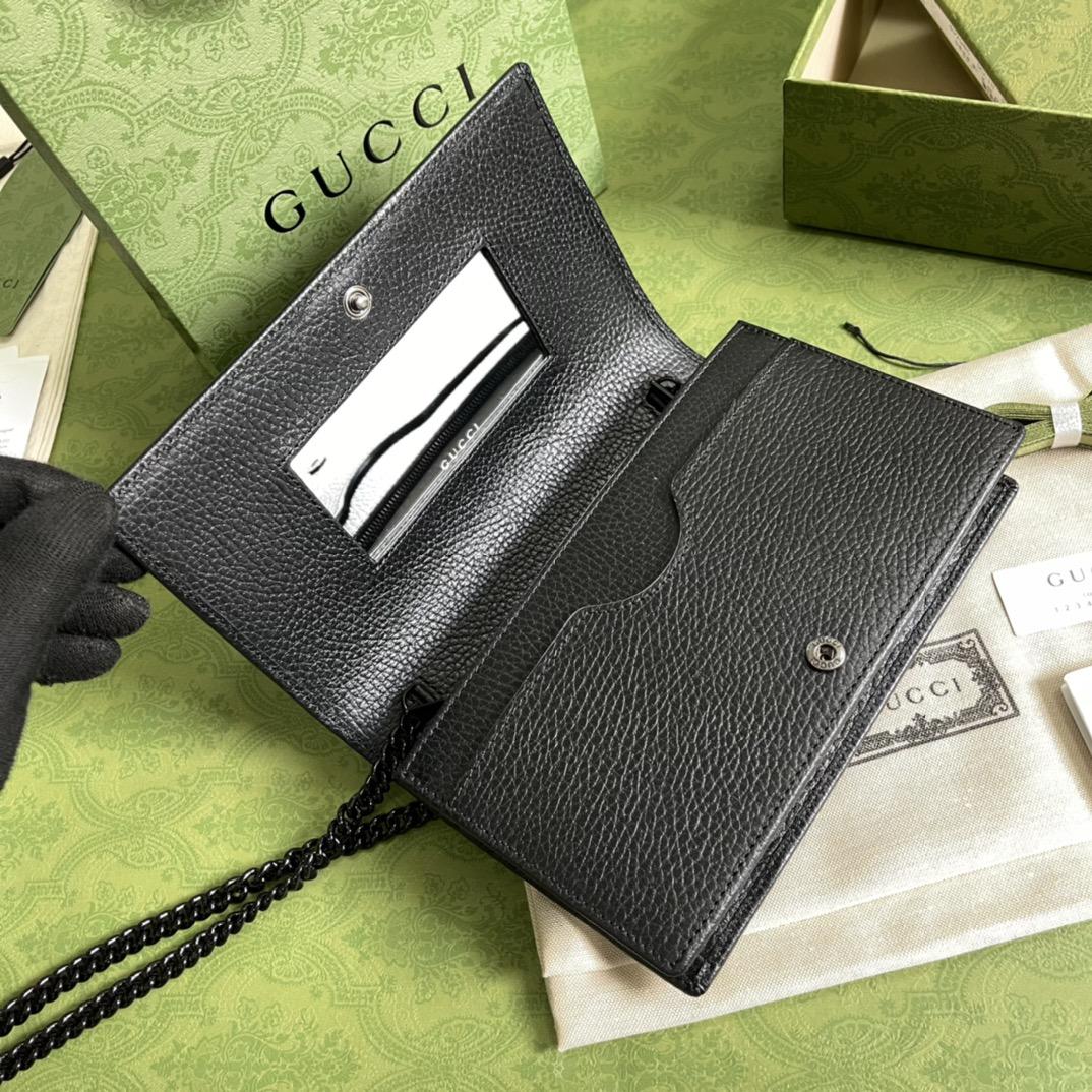 Gucci GGG Marmont Chain Wallet - PerfectKickZ