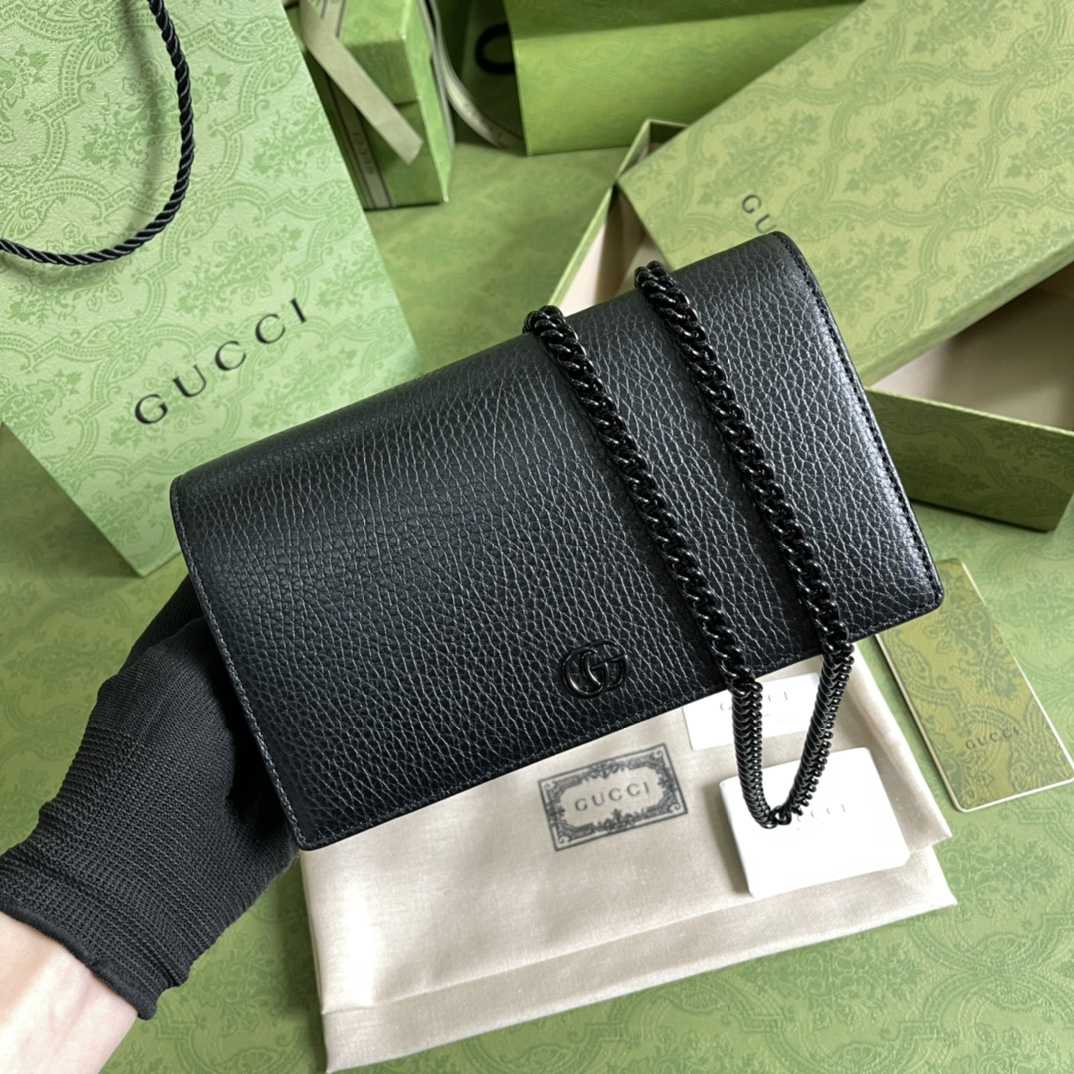 Gucci GGG Marmont Chain Wallet - PerfectKickZ