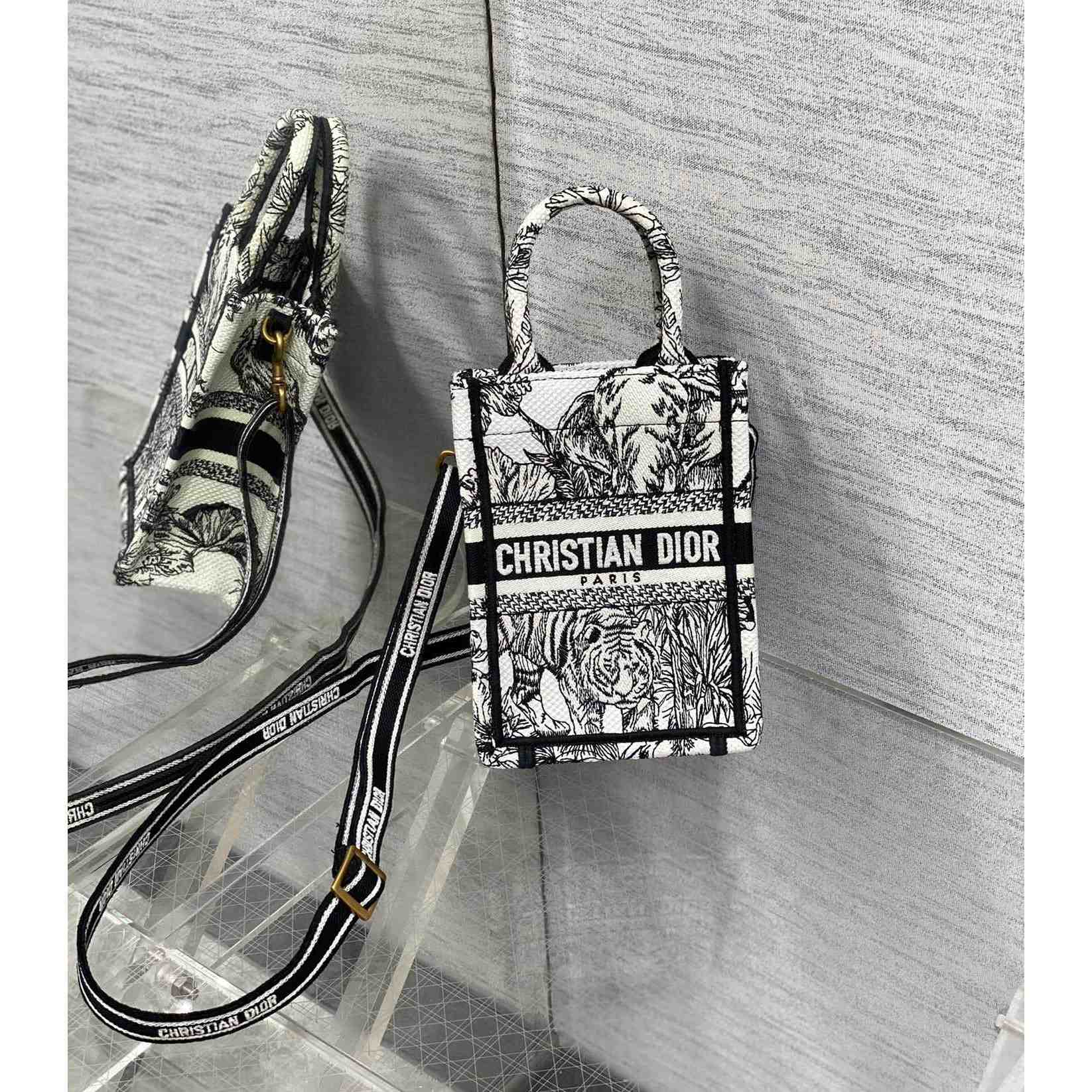 Dior Mini Dior Book Tote Phone Bag - PerfectKickZ