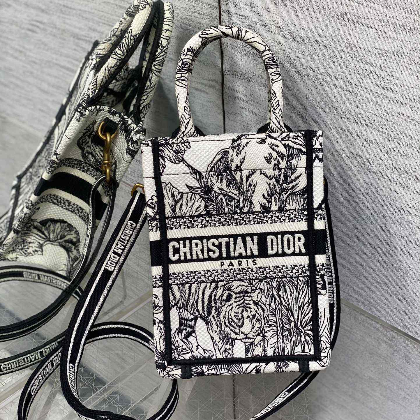 Dior Mini Dior Book Tote Phone Bag - PerfectKickZ