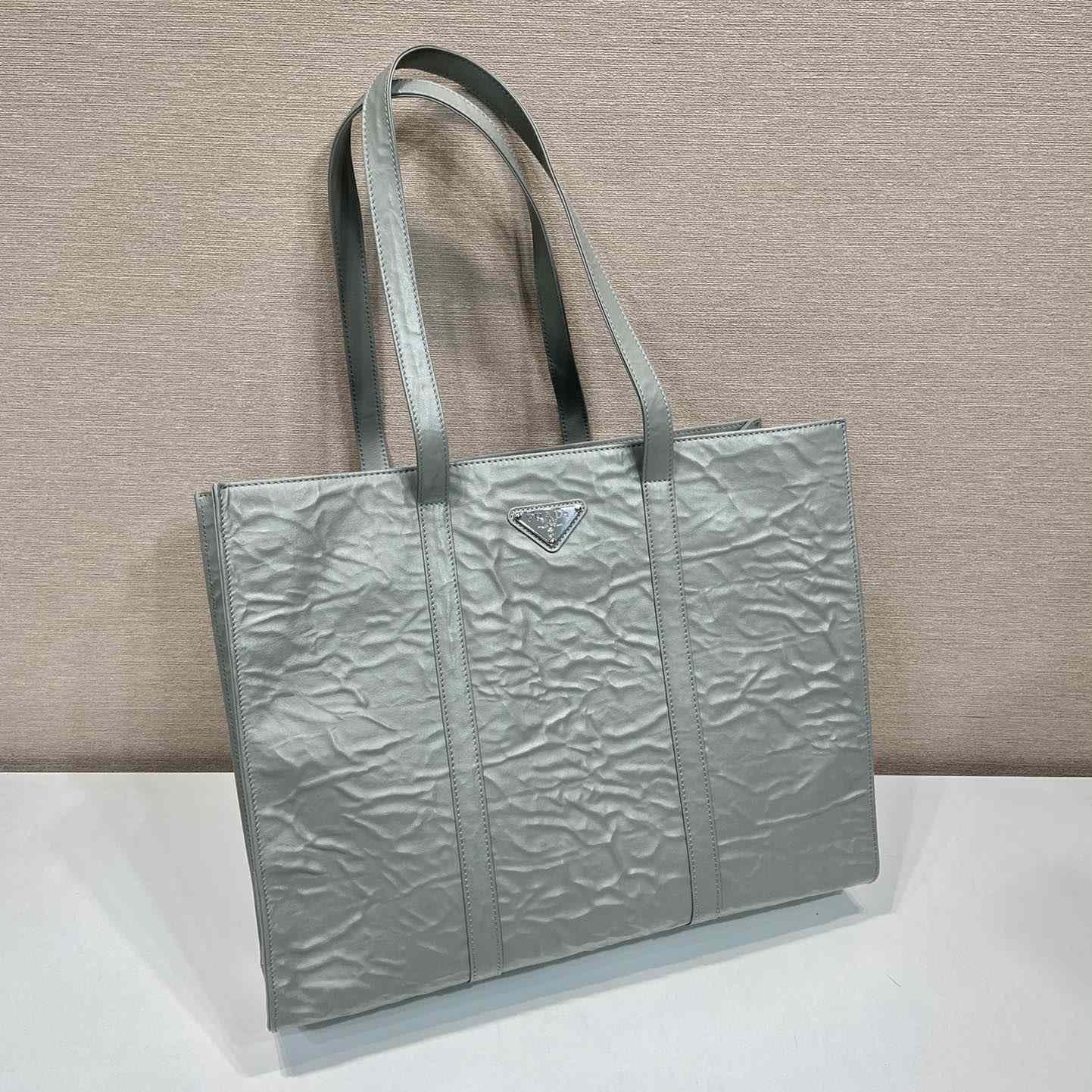 Prada Large Antique Nappa Leather Tote - 