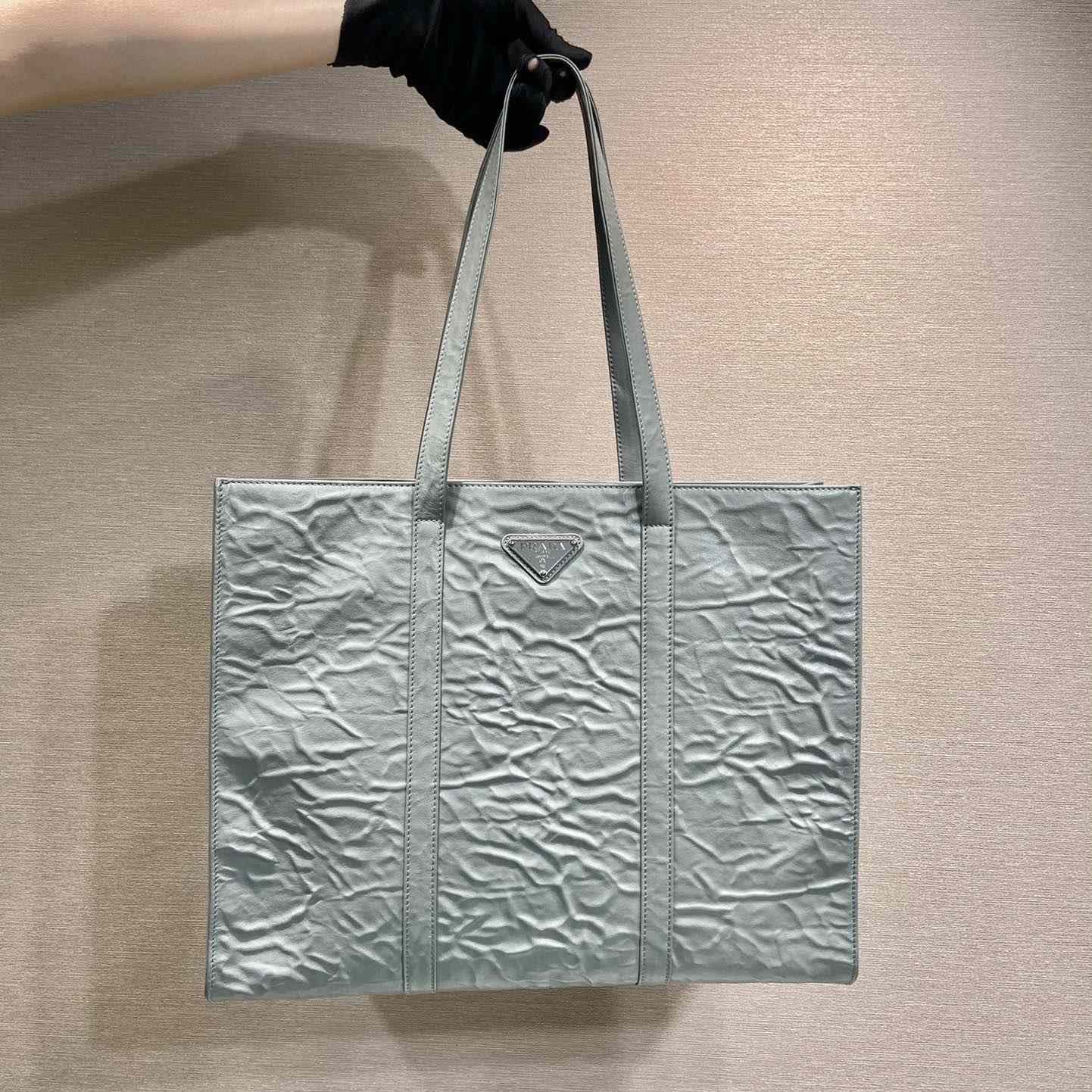 Prada Large Antique Nappa Leather Tote - 