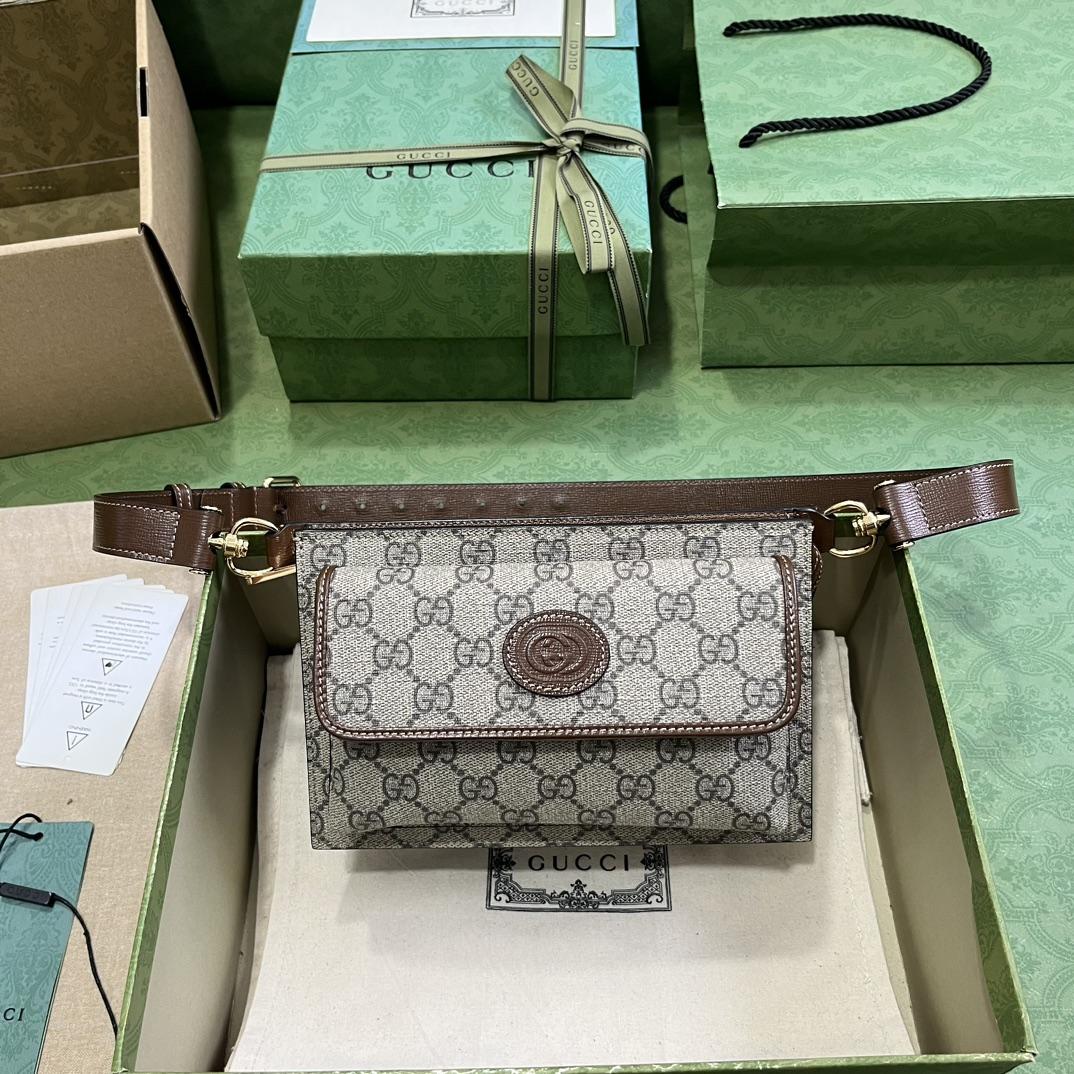 Gucci GG Belt Bag With Interlocking G (18-13-5cm) - PerfectKickZ