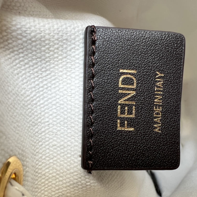 Fendi Mon Tresor White Canvas FF Mini Bag - PerfectKickZ