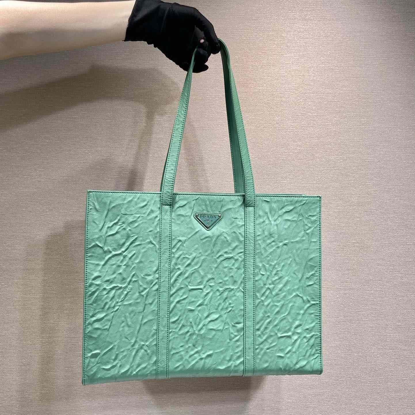 Prada Large Antique Nappa Leather Tote - PerfectKickZ