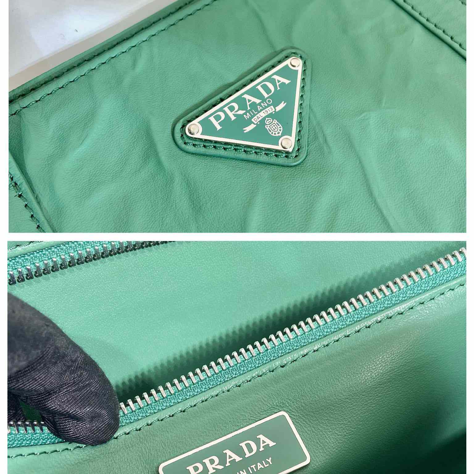Prada Large Antique Nappa Leather Tote - PerfectKickZ