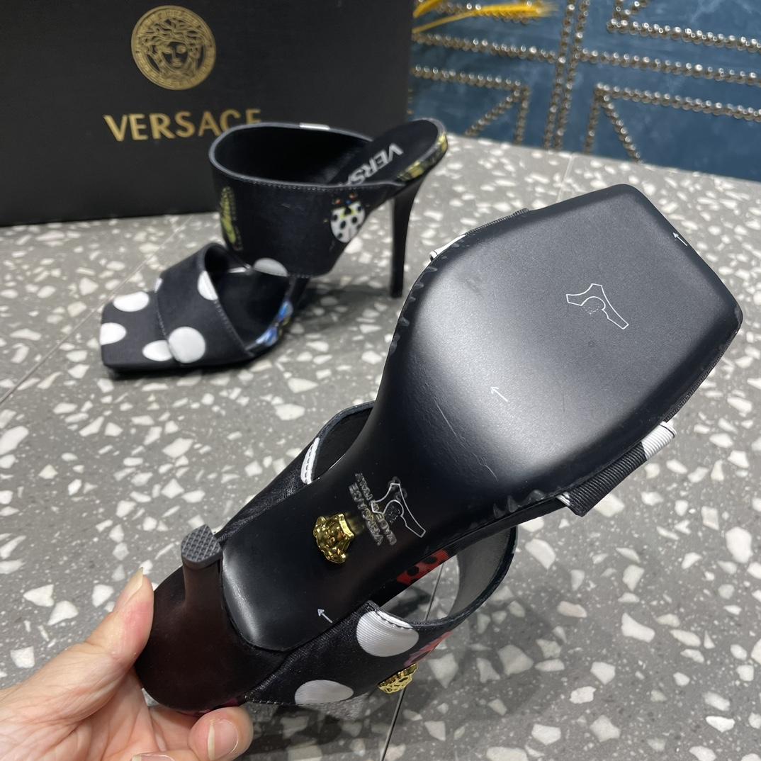 Versace Butterflies Canvas High Heel Mules - PerfectKickZ