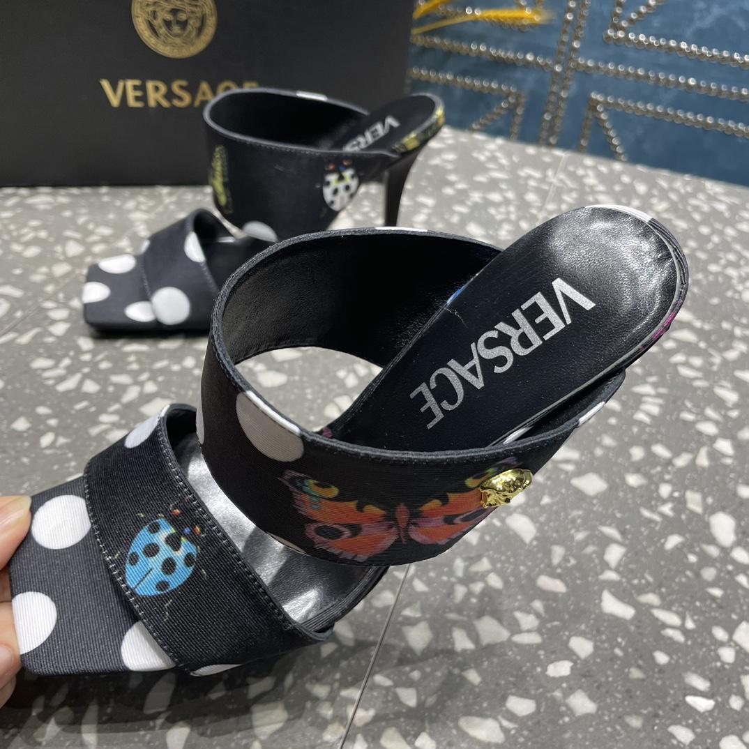 Versace Butterflies Canvas High Heel Mules - PerfectKickZ