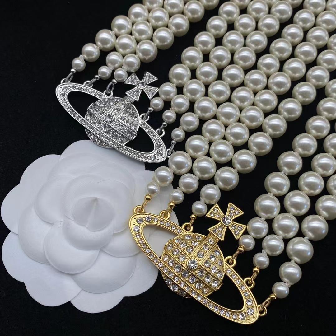 Vivienne Westwood Bas Relief Gold-tone and Faux Pearl Choker - PerfectKickZ