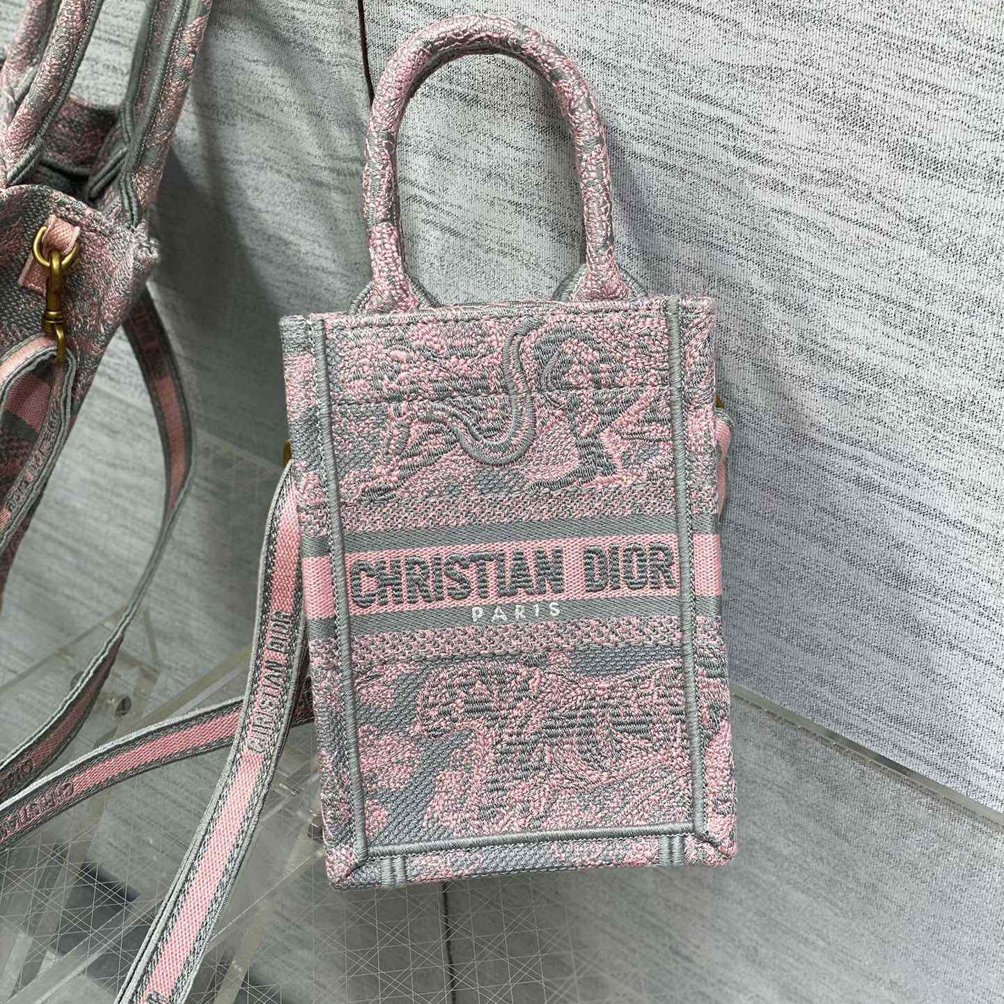 Dior Mini Dior Book Tote Phone Bag - PerfectKickZ