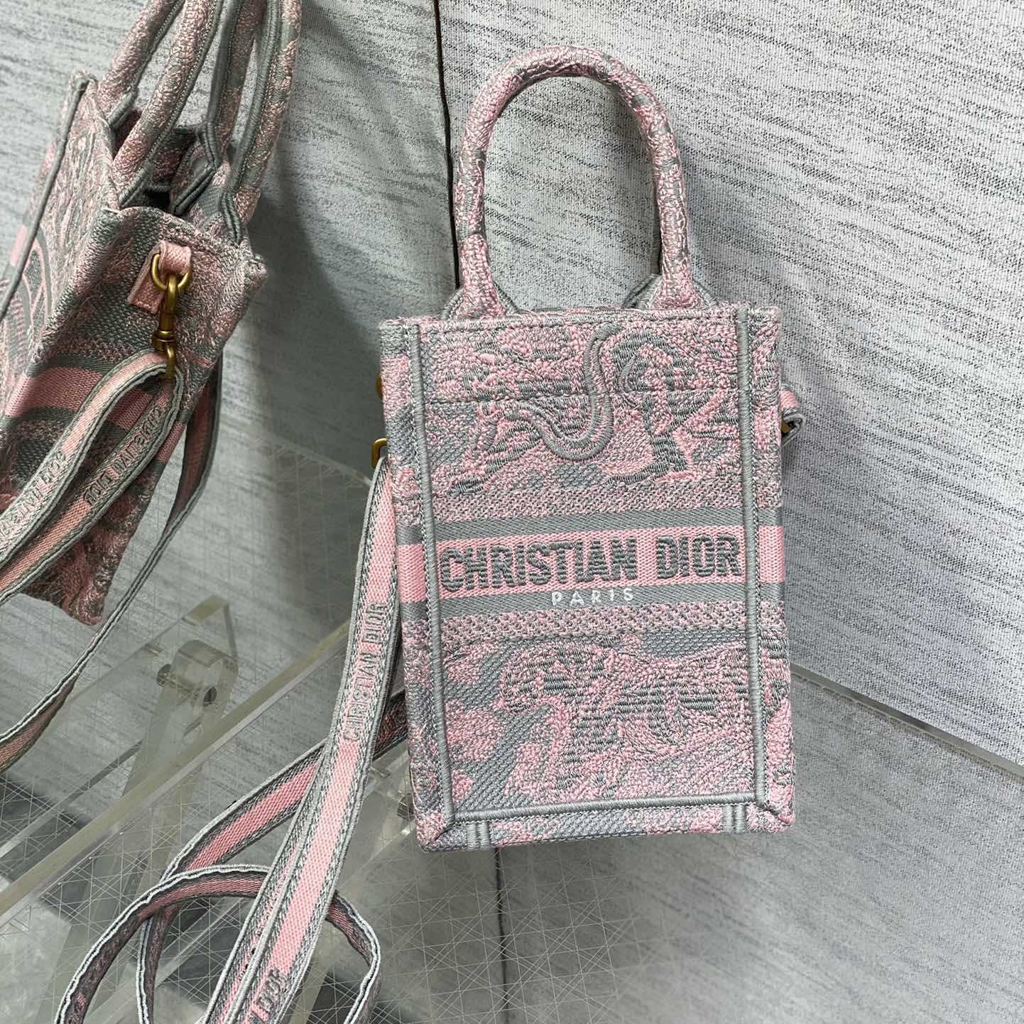 Dior Mini Dior Book Tote Phone Bag - PerfectKickZ
