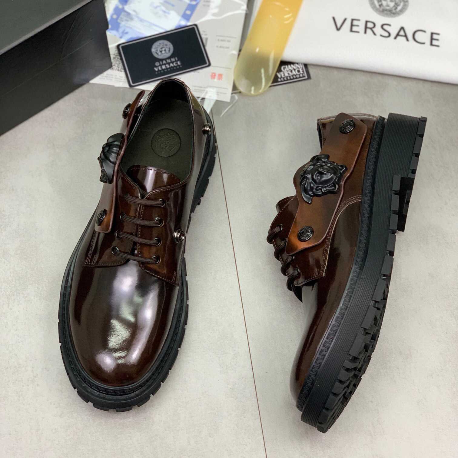 Versace Medusa Head-motif Derby Shoes - PerfectKickZ