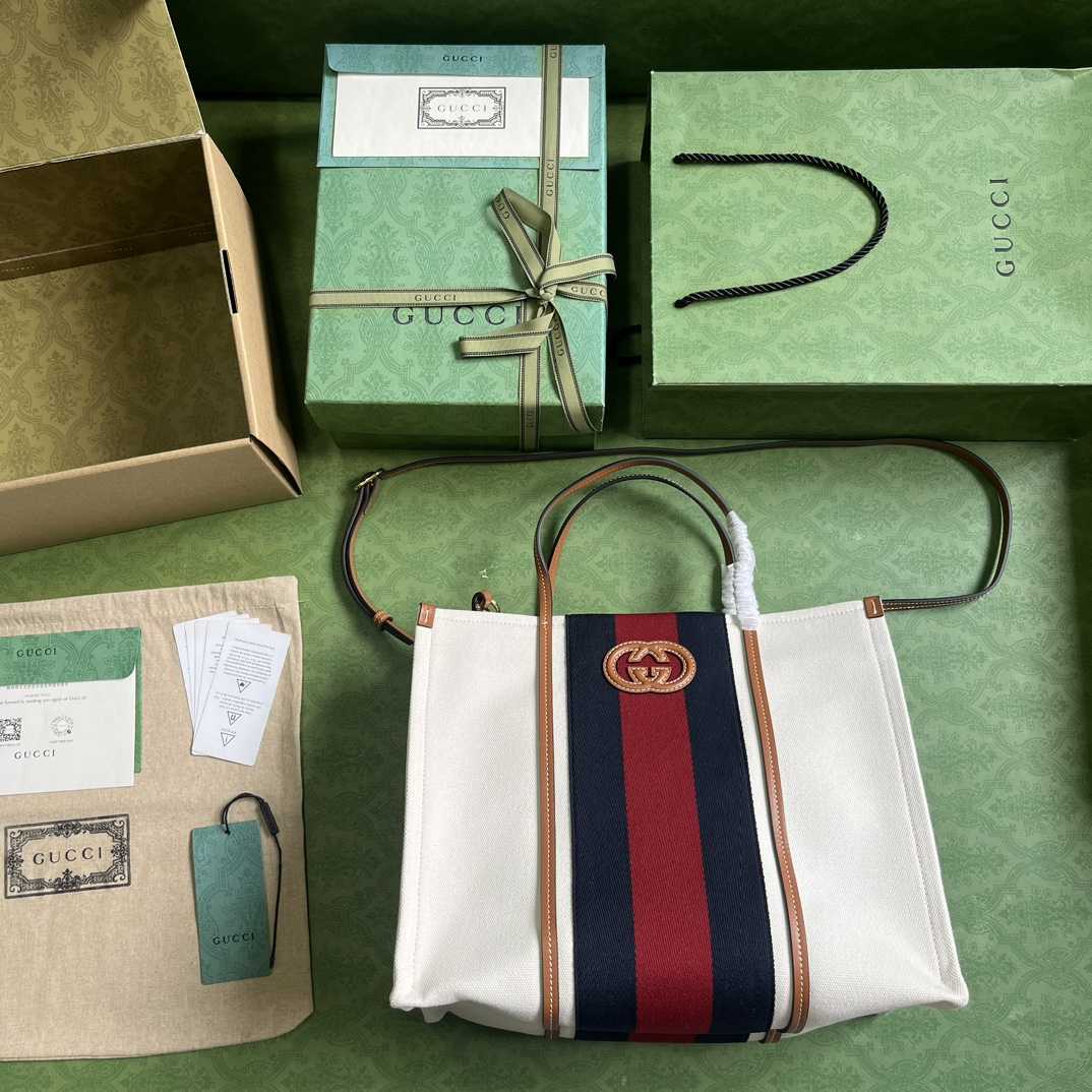 Gucci Medium Interlocking G Tote Bag (28x 34x 18.5cm) - PerfectKickZ