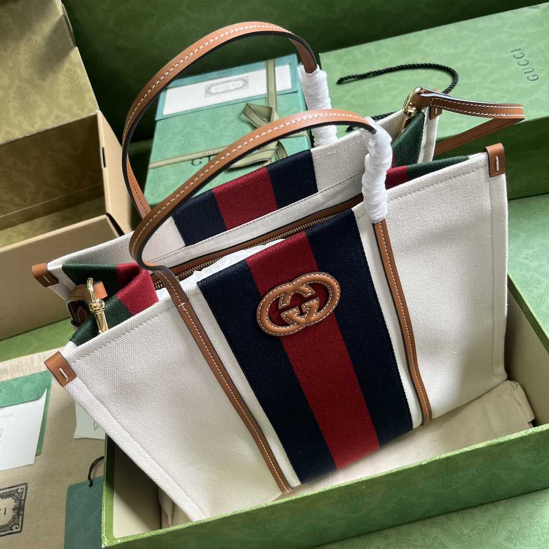 Gucci Medium Interlocking G Tote Bag (28x 34x 18.5cm) - 