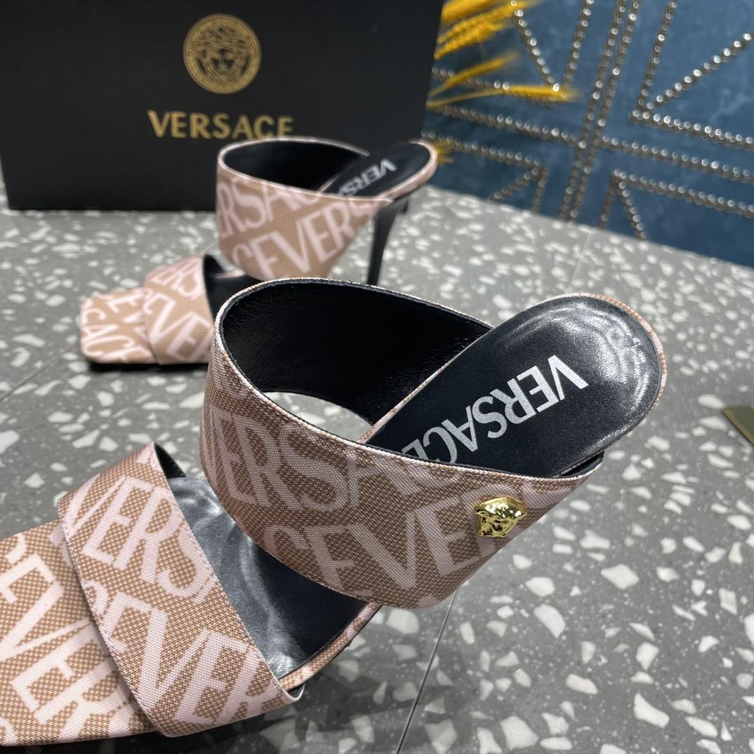 Versace Allover High Heel Mules - PerfectKickZ