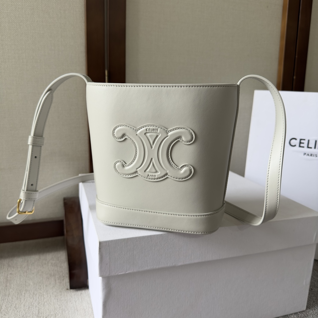 Celine Mini Bucket Cuir Triomphe In Smooth Calfskin  - PerfectKickZ
