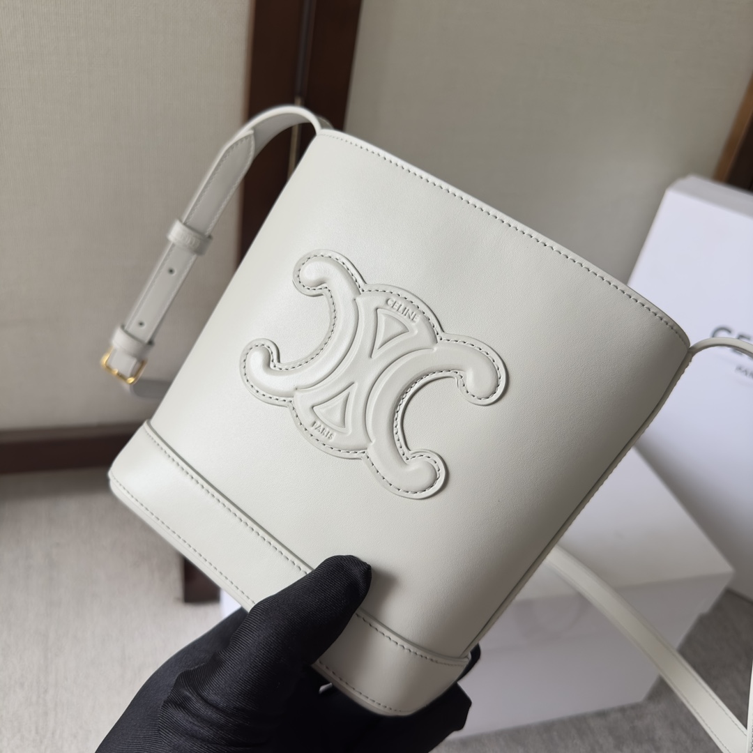 Celine Mini Bucket Cuir Triomphe In Smooth Calfskin  - PerfectKickZ