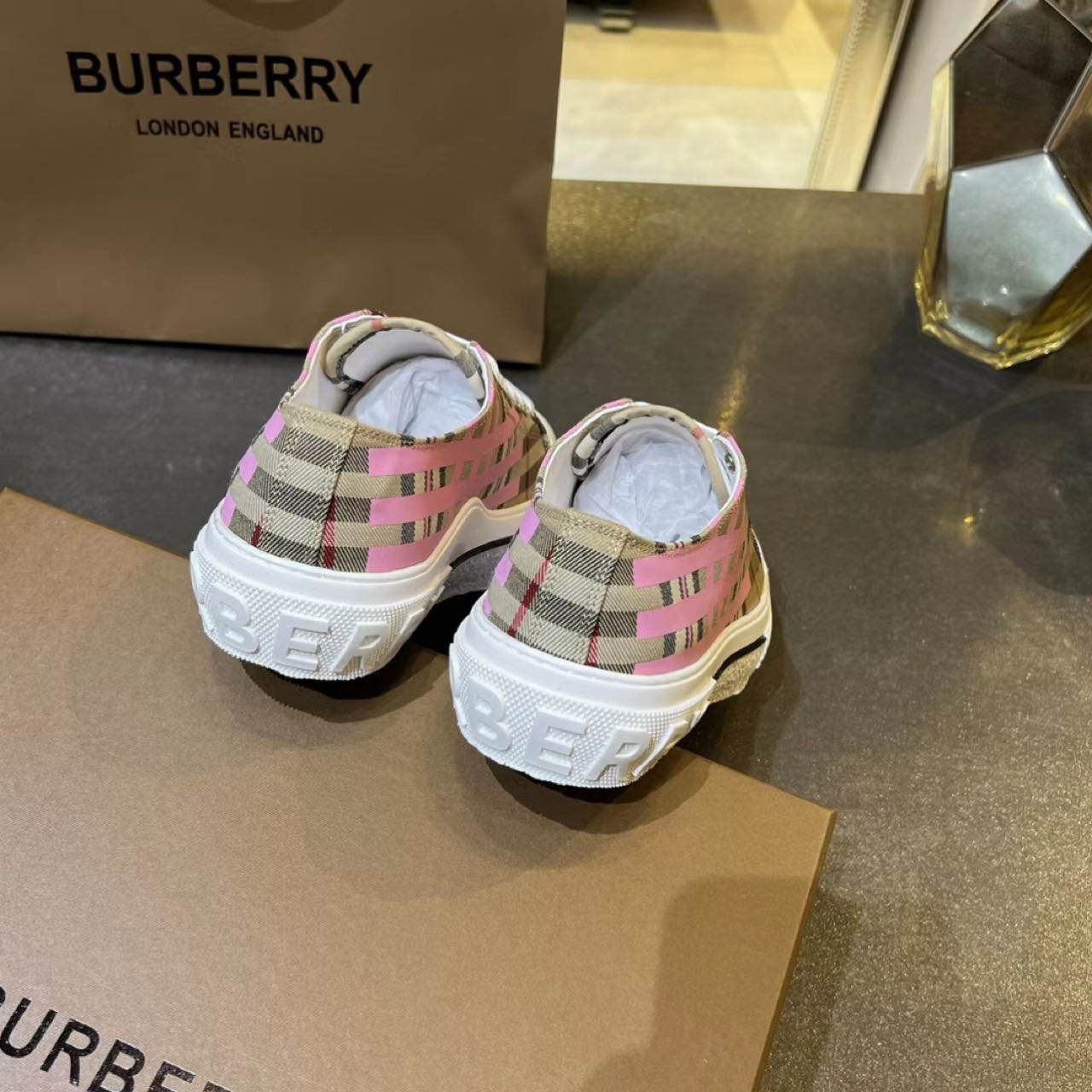 Burberry Check Cotton Sneakers - PerfectKickZ