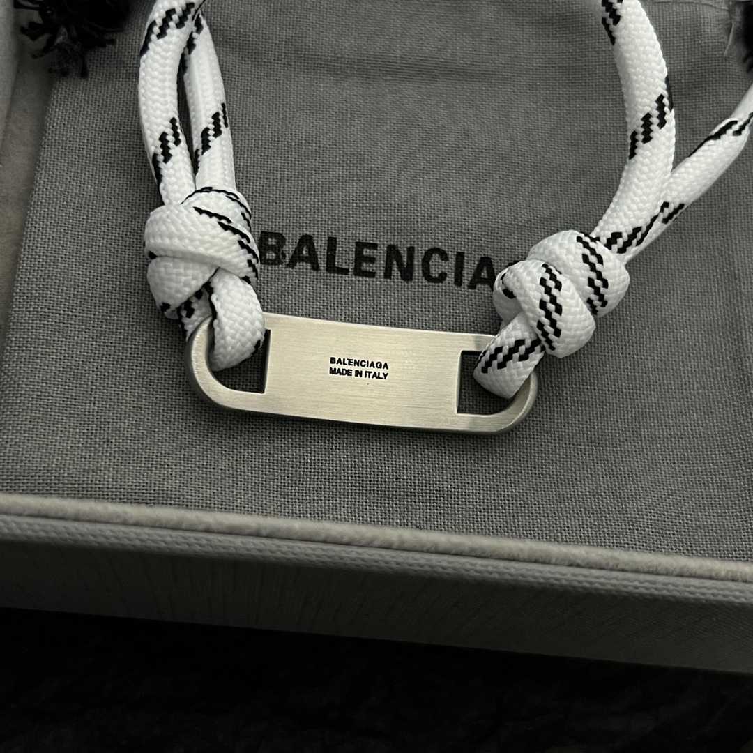 Balenciaga Plate Bracelet In White - PerfectKickZ