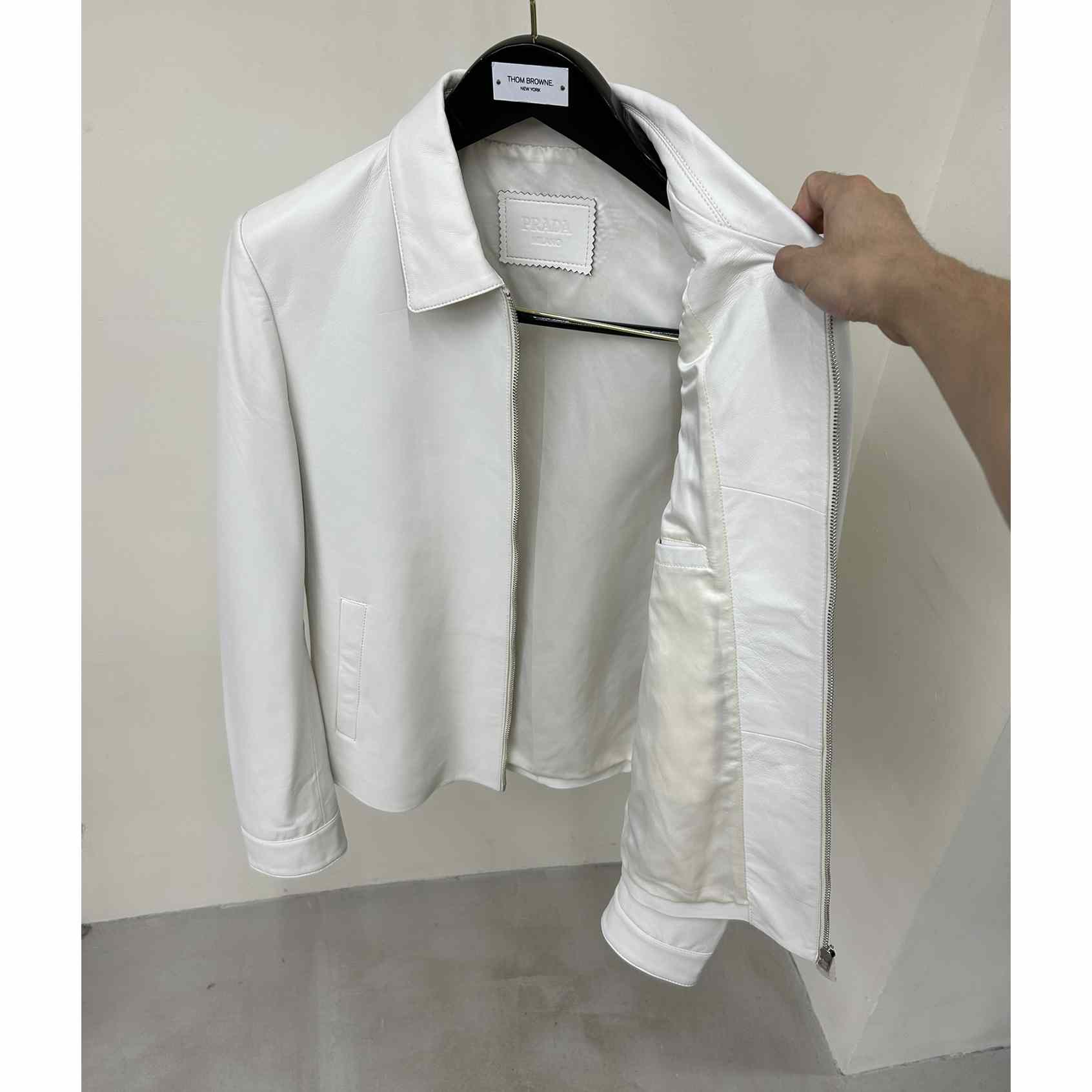 Prada Nappa Leather Blouson Jacket - PerfectKickZ