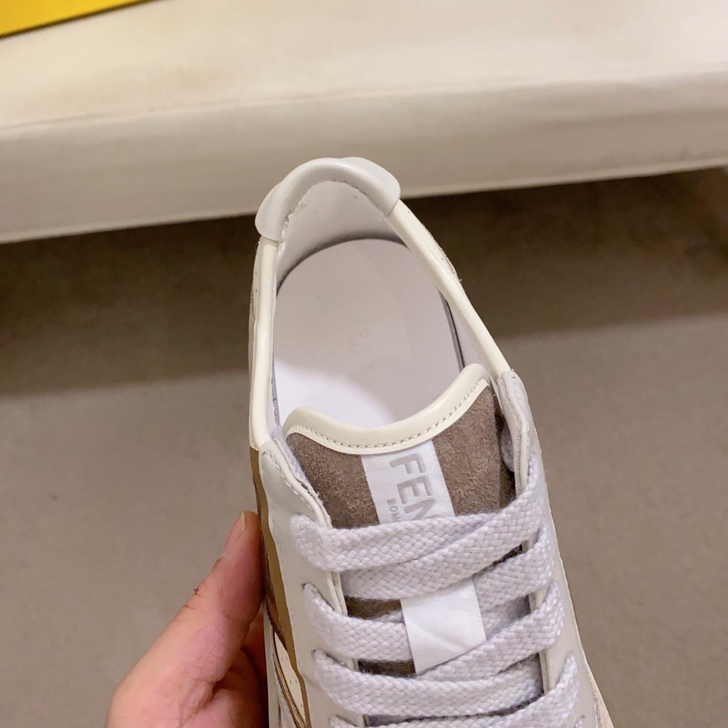 Fendi Step Beige Leather Low-tops Sneakers - PerfectKickZ