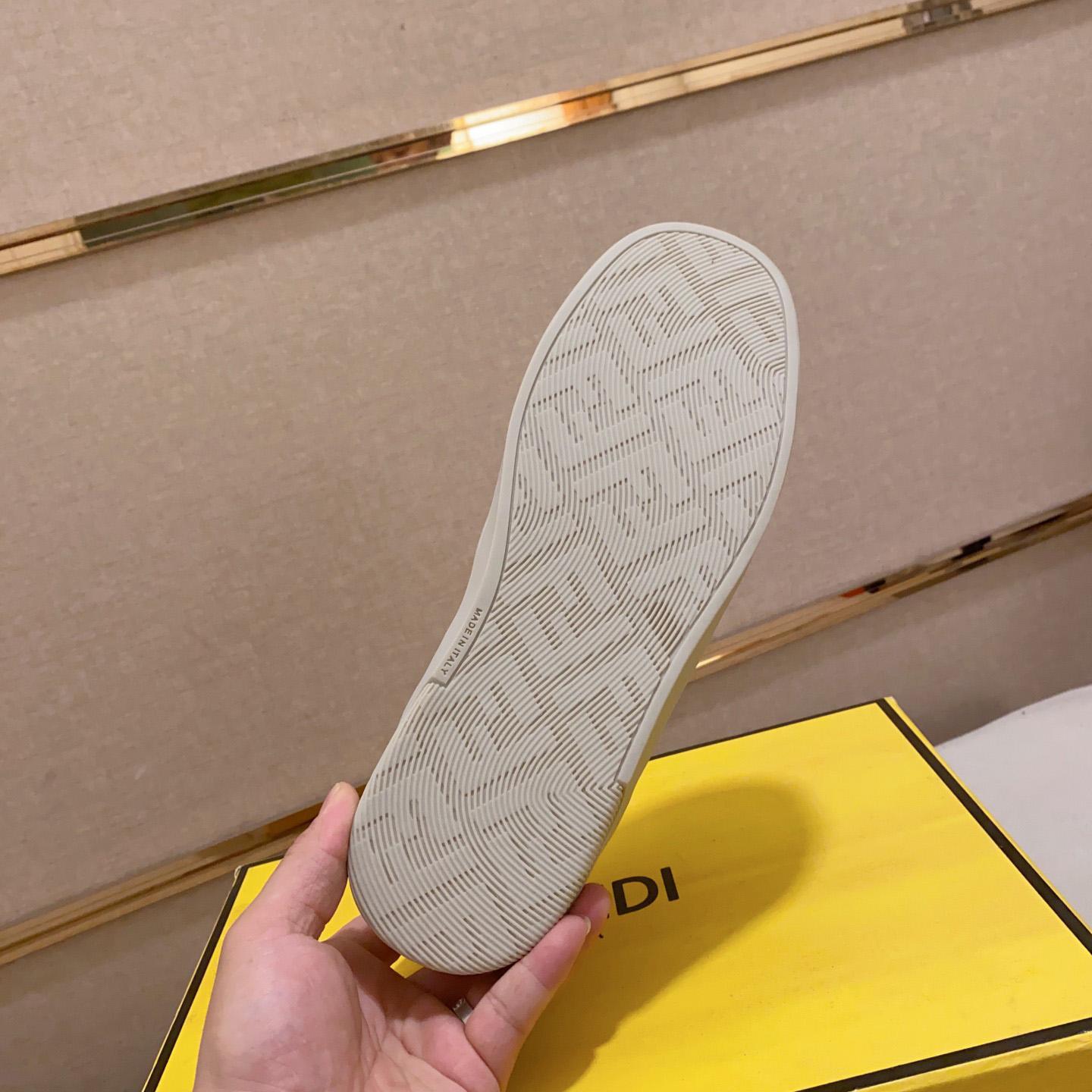 Fendi Step Beige Leather Low-tops Sneakers - PerfectKickZ
