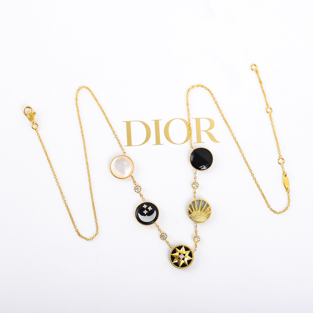 Dior Rose Des Vents and Rose Céleste Necklace - PerfectKickZ