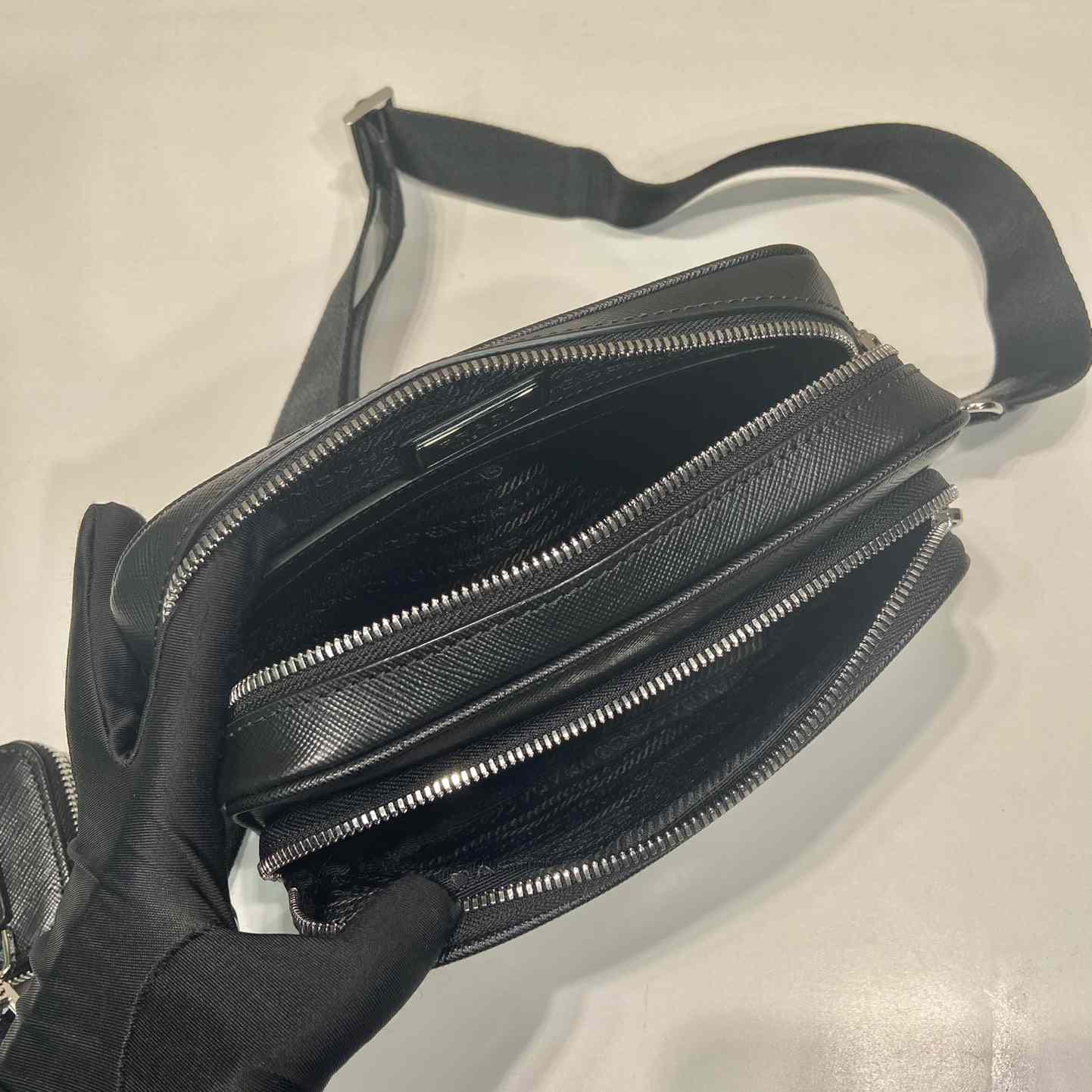 Prada Saffiano Leather Shoulder Bag - PerfectKickZ
