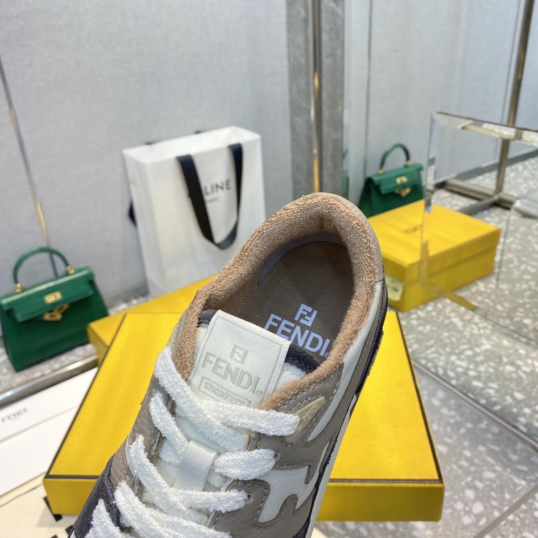 Fendi Match Gray Suede Low-tops Sneakers - PerfectKickZ