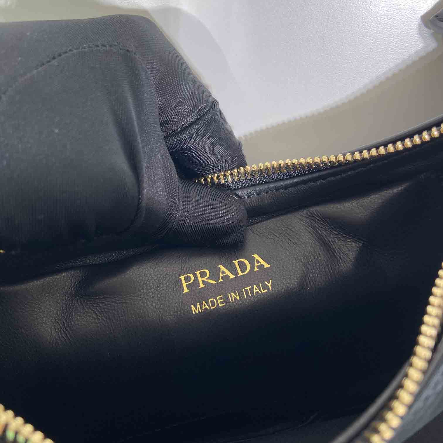 Prada Arqué Re-Nylon And Brushed Leather Shoulder Bag - PerfectKickZ