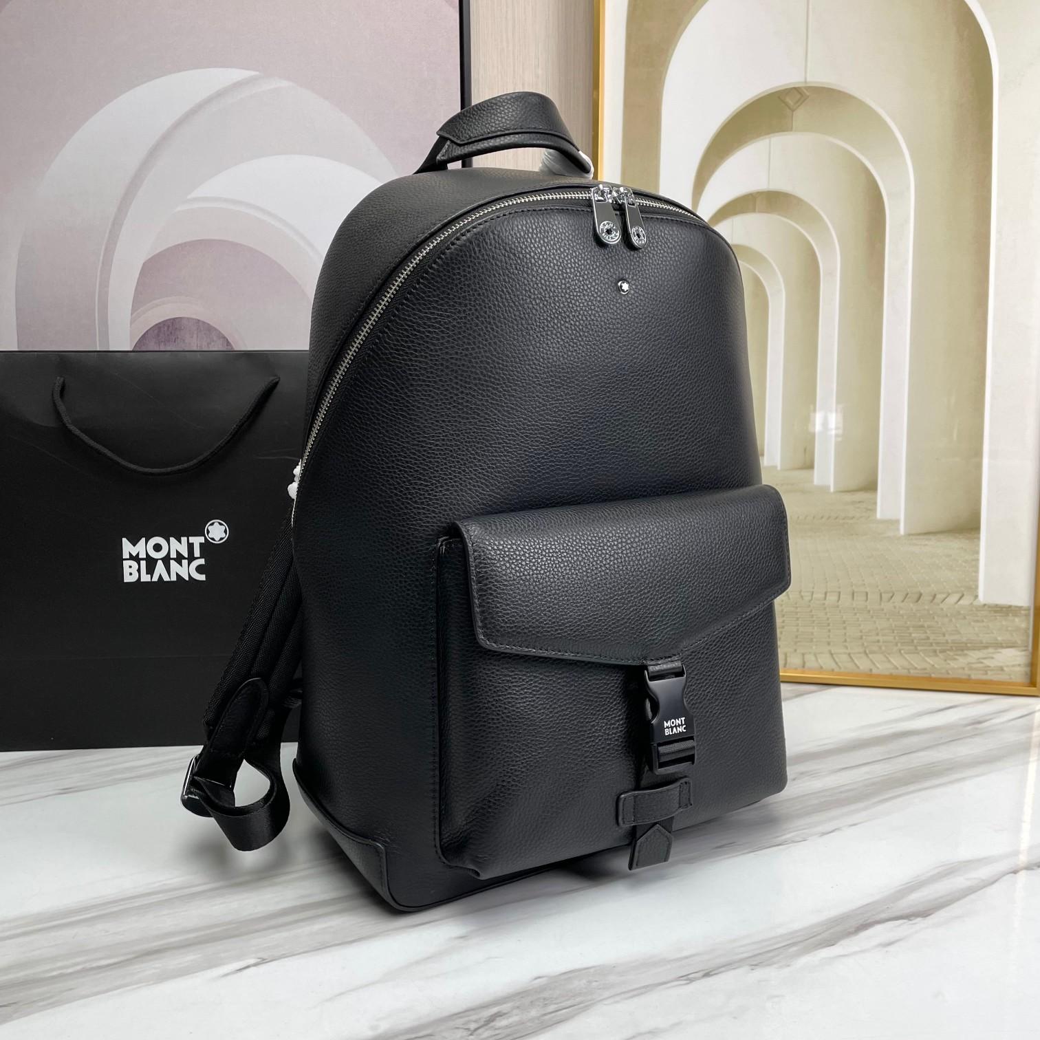 Montblanc Leather Backpack  (30x40x14cm) - PerfectKickZ