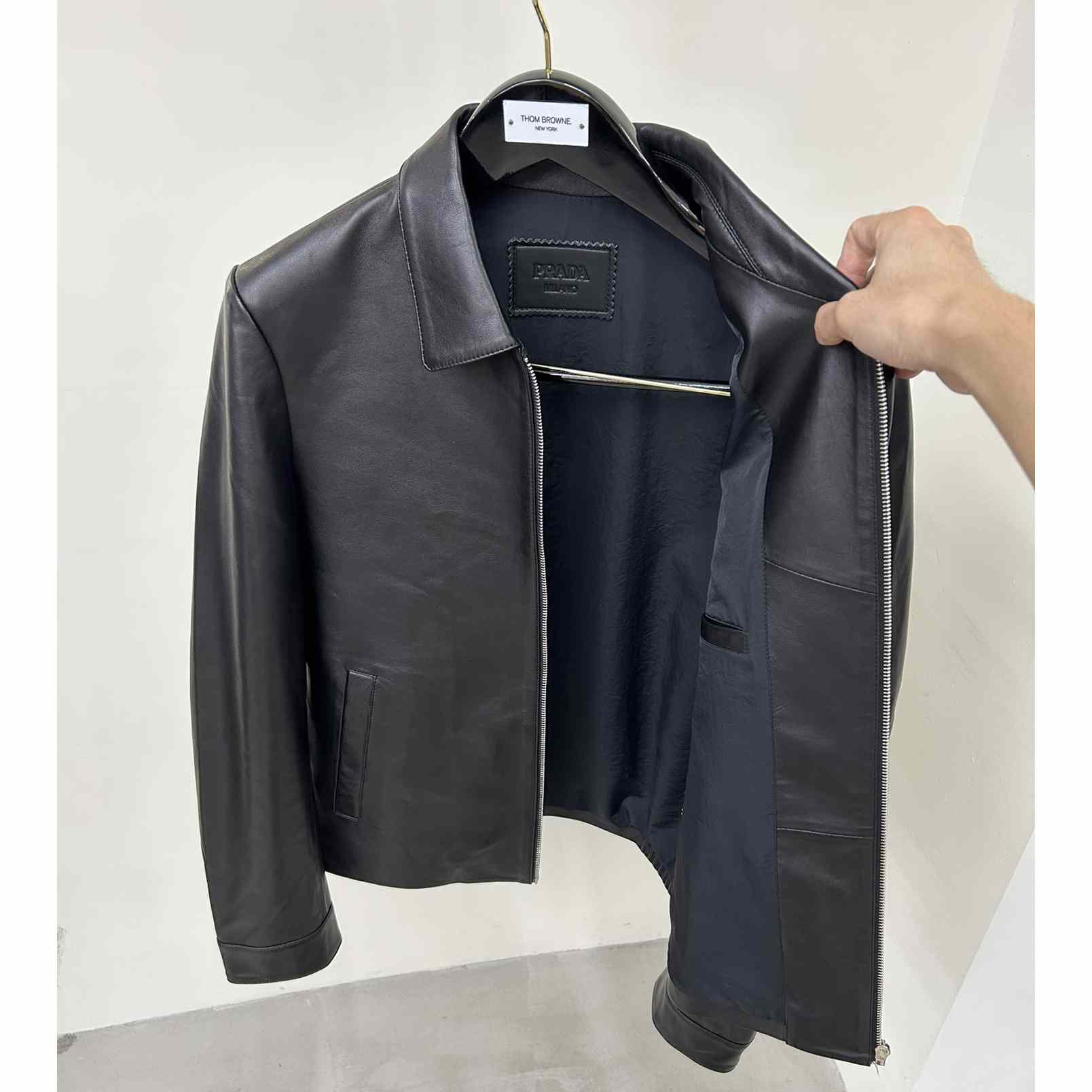 Prada Nappa Leather Blouson Jacket - PerfectKickZ